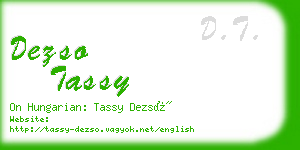 dezso tassy business card